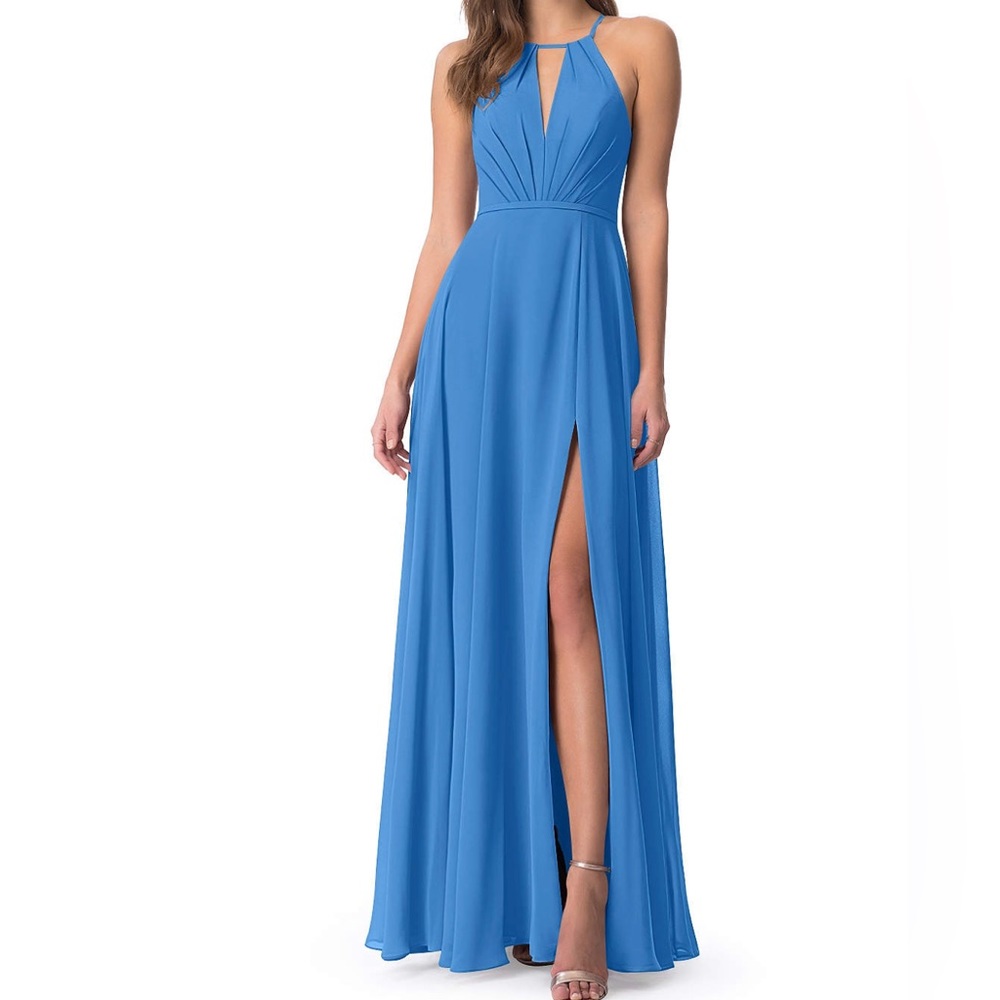 Azazie Evalleen in size A2, blue Jay
